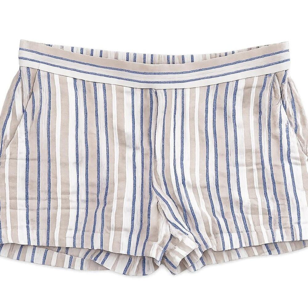Banana Republic Striped Linen Shorts Women Medium M